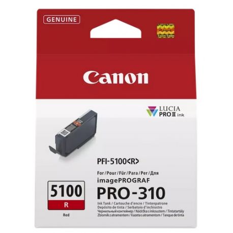 Cartouche Jet d'encre Rouge CANON pour Imprimante imagePROGRAF PRO-310 (PFI5100R)