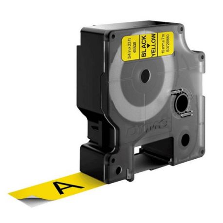 Ruban Dymo D1 (45808) 19mm x 7m Noir sur jaune pour LabelManager ...