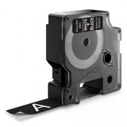Ruban Dymo D1 (45811) 24mm x 7m Blanc sur Noir pour LabelManager...