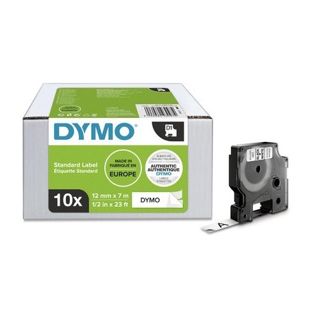 ValuePack 10 Rubans Dymo D1 (40913) - Noir sur blanc - 9mm x 7m Noir DYMO pour LabelManager