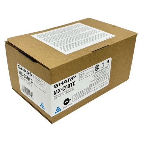 Toner Cyan Sharp pour copieur MX C507F,... (MX-C50TC)