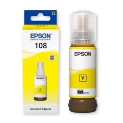Cartouche Encre Jaune EPSON pour EcoTank L8050, L18050, ...(N°108) 