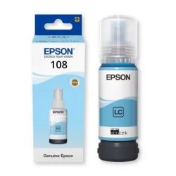 Cartouche Encre Cyan Light  EPSON pour EcoTank L8050, L18050, ...(N°108) 