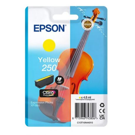 Cartouche Jaune Epson pour expression photo XP980 (Violon - N° 250)