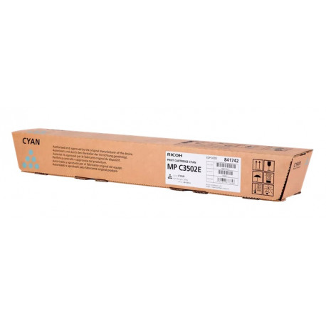 Toner cyan Ricoh pour MPC 3502 / 3002 (841654/842019)