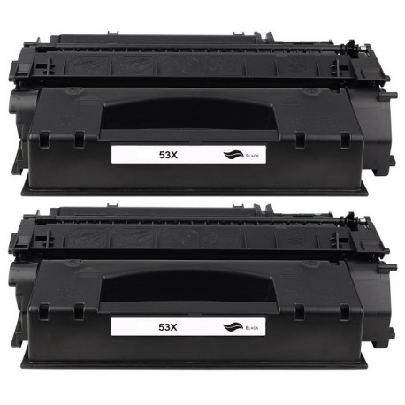 Pack de 2 Toners génériques longue durée pour HP LaserJet P2015 (53X)