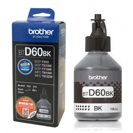 BTD60BK Bouteille d'encre noire Brother pour DCP-T510dw, DCP-T710W, ...