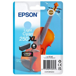 Cartouche d'encre Cyan Clair Haute Capacité Epson pour expression photo XP980 (N° 250XL -Violon)