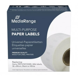 260 Etiquettes papier universelles pour Dymo 36mm x 89 mm (99012)