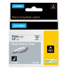 Gaine thermorétractable Dymo IND, 12 mm x 1,5m (Noir/Blanc) - (S0718300)