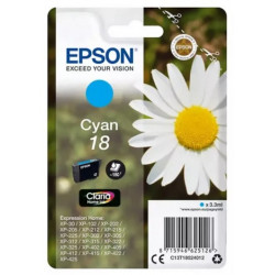 Cartouche cyan EPSON pour Expression Home XP-205 / XP-30 ... (N°18)