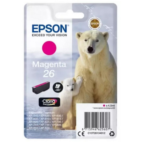 Cartouche magenta EPSON pour Expression Home XP-600... (N°26) (ours)