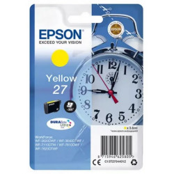 Cartouche d'encre jaune Epson pour WorkForce 3620/ 3640/7620DTWF .. (n°27) (réveil) (C13T27044012)