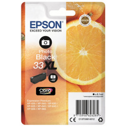Cartouche Noire photo Epson Haute Capacité pour Expression Premium XP-630 / XP-830  ... (n°33XL - orange) (C13T33614012)