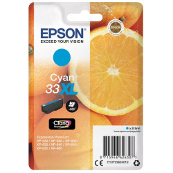 Cartouche Cyan Epson Haute Capacité pour Expression Premium XP-630 / XP-830  ... (n°33XL - orange)