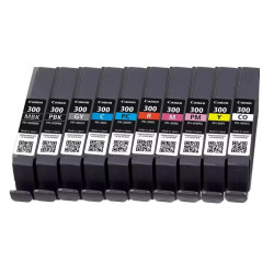 Multipack 10 encres CANON pour Imprimante imagePROGRAF PRO-300 (PFI300)