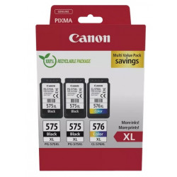 Pack 3 Cartouches XL Canon (2 x PG-575XL + 1 x CL-576XL)