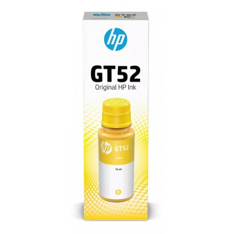 Bouteille d'encre Jaune HP pour Deskjet GT, Ink Tank ... (GT52)