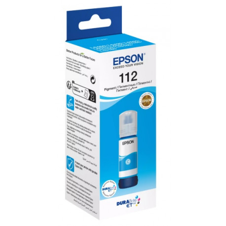 Cartouche Cyan Epson pour EcoTank  ET-L6560 , ET-L6570... (112)