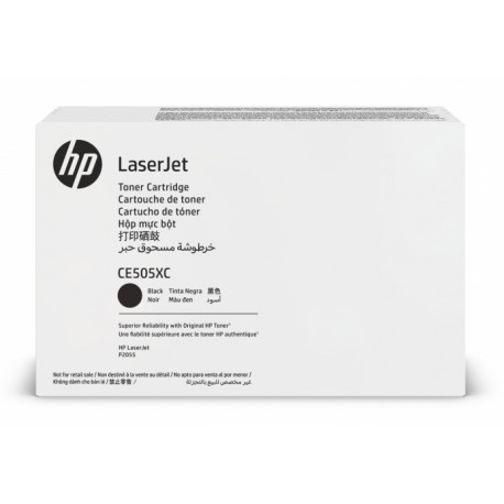 Toner noir longue durée HP pour laserjet (CE505XC)