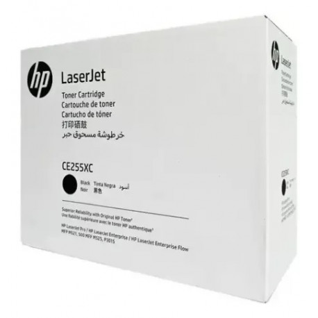 Toner noir HP haute capacité pour laserjet (CE255XC)