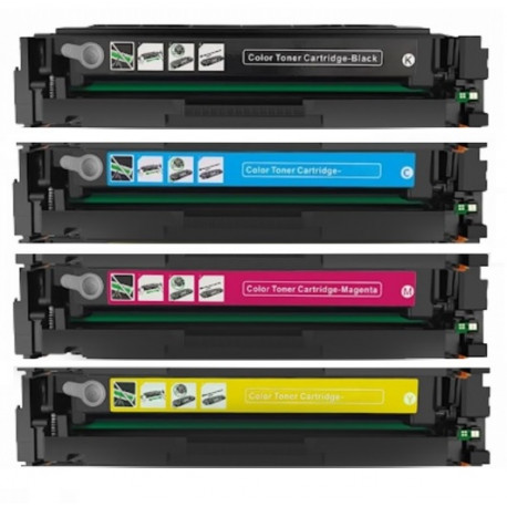 Pack 4 toner (K, C, M, Y) compatible pour HP color laserjet managed E45028dn - MFP E47528f