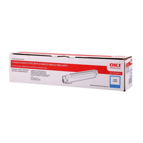 Toner cyan Oki pour C9600 / C9800