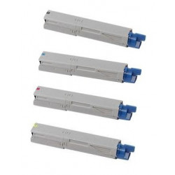 Pack de 4 toners génériques pour Oki C3300 / C3400