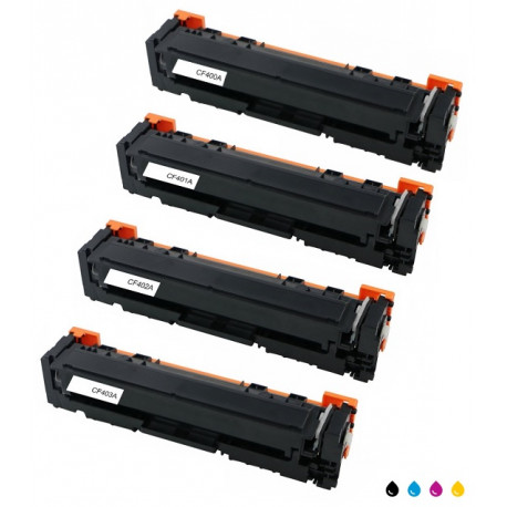 Pack 4 Toners générique (N, C, M, Y) pour HP Color LaserJet Pro M252 / M277.... (201A)