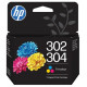 Cartouche d'encre tri-color HP pour Officejet 3750, ... (N°302/304)