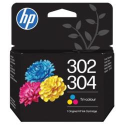 Cartouche d'encre tri-color HP pour Officejet 3750, ... (N°302/304)
