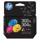 Cartouche d'encre 3 couleurs Haute capacité HP authentique (N°302XL/304XL)