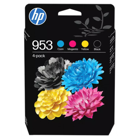 Pack 4 Cartouches jet d'encre HP pour Office Jet Pro 8210/ 8720/ 8740 ... (N°953)