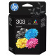 Pack 2 cartouches d'encre HP 303 Noir/trois couleurs  pour Envy Photo 6230, 7130, 7830 (N°303)