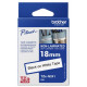 Cassette à ruban Brother pour étiqueteuse Noir sur Blanc (TZEN241) 18 mm