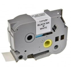 Cassette à ruban Générique pour étiqueteuse Brother TZe-261, noir sur blanc, 36 mm