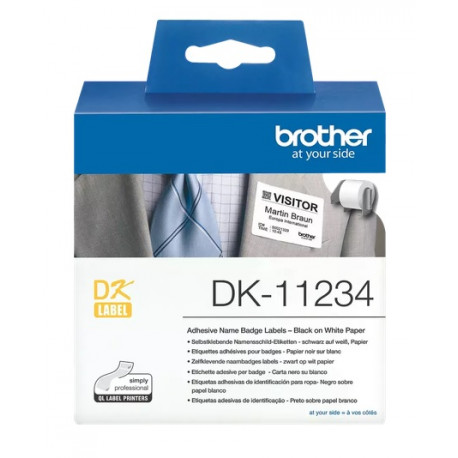 Rouleau d'étiquettes DK-11234 Brother original – Noir sur blanc, 60 x 86 mm pour QL1100
