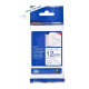 Cassette à ruban textile TZe-FA3 Brother originale – Bleu sur blanc, 12 mm