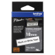Cassette à ruban Brother pour étiqueteuse TZES241 originale – Noir sur Balnc, 18 mm