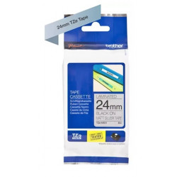 Cassette à ruban Brother pour étiqueteuse Noir sur Argent Mat (TZe-M951)  24mm