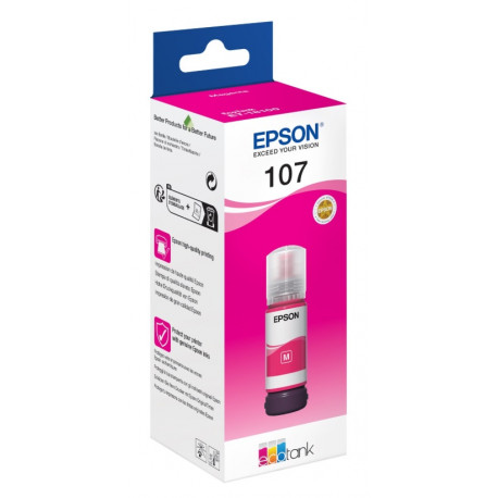 Cartouche Encre Magenta EPSON pour EcoTank ET-18100, ...(N°107)