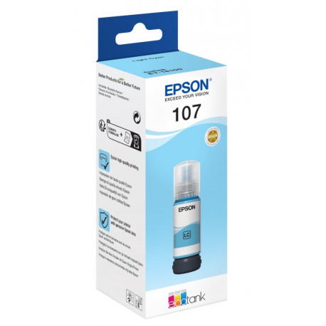Cartouche Encre Cyan Clair EPSON pour EcoTank ET-18100, ...(N°107)