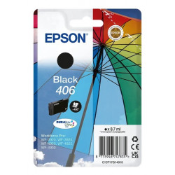 Cartouche d'encre Noire Epson pour WorkForce pro WF-3920, WF-3925, WF-4920, ...(n°406) (Parapluie) 