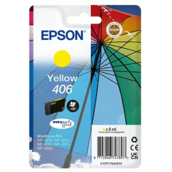 Cartouche d'encre Jaune Epson pour WorkForce pro WF-3920, WF-3925, WF-4920, ...(n°406) (Parapluie) 