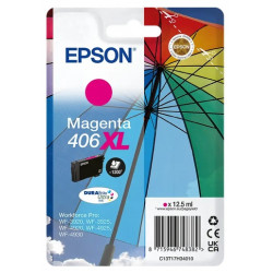 Cartouches d'encre Magenta XL Epson pour WorkForce pro WF-3920, WF-3925, WF-4920, ...(n°406XL) (Parapluie) 