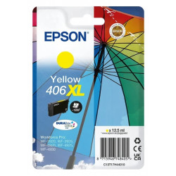Cartouches d'encre Jaune XL Epson pour WorkForce pro WF-3920, WF-3925, WF-4920, ...(n°406XL) (Parapluie) 