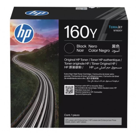 Toner noir Haute capcité HP pour LaserJet enterprise 6501dn, MFP 6600 ... (160Y)