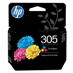 Cartouche Jet d'encre HP N°305 Couleur (100 pages)
