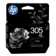 Cartouche Jet d'encre Haute Capacité HP N°305XL Noir (240 pages)