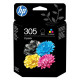 Pack 2 Cartouches Jet d'encre HP N°305 Noir et Couleur